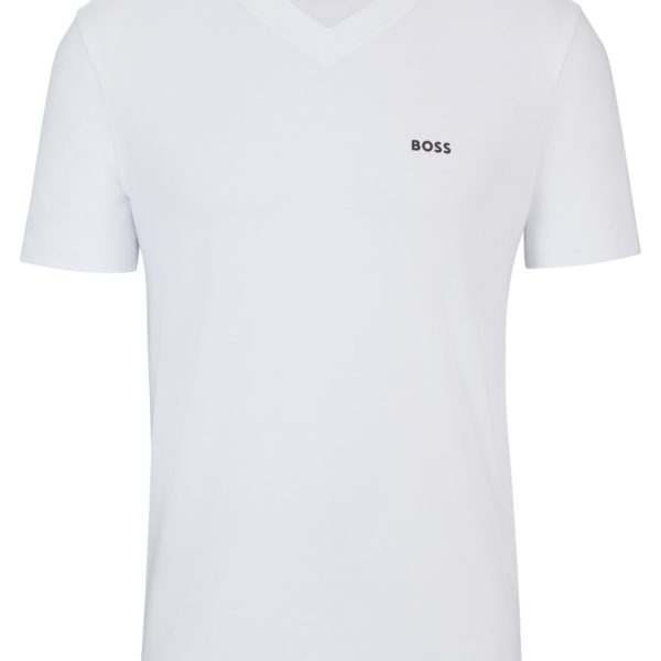 T-shirt Regular Fit en coton stretch avec logo contrastant – Hugo Boss