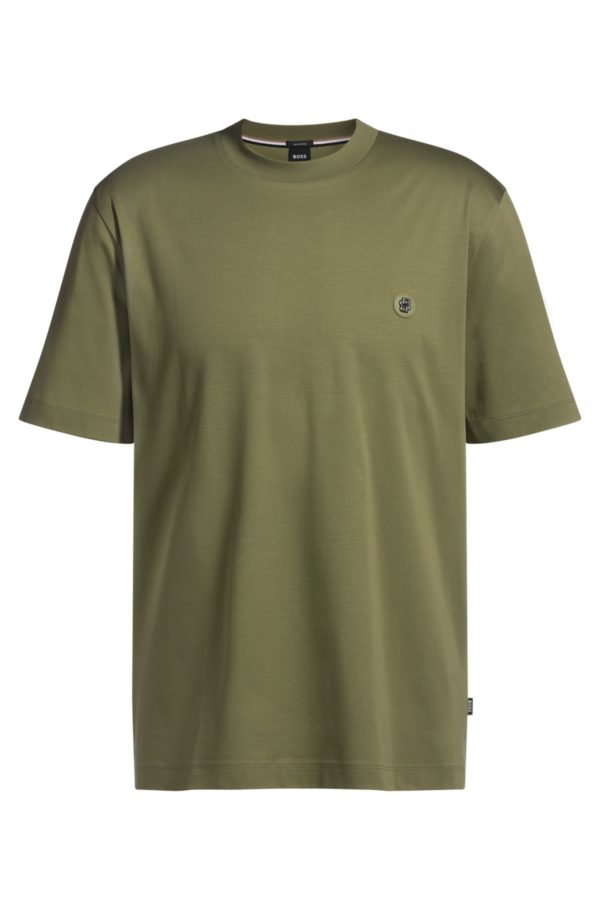 Hugo Boss T-shirt Regular en coton avec monogramme Double B