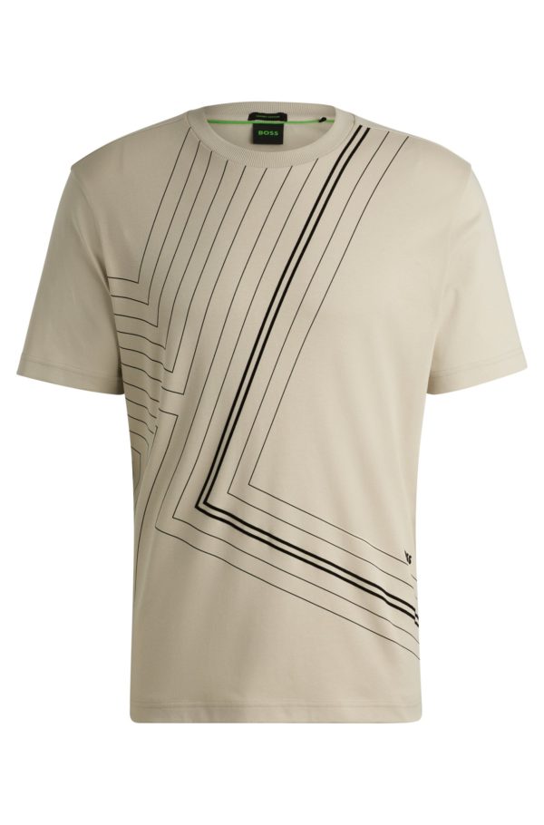 Hugo Boss T-shirt Regular en coton interlock à motif artistique