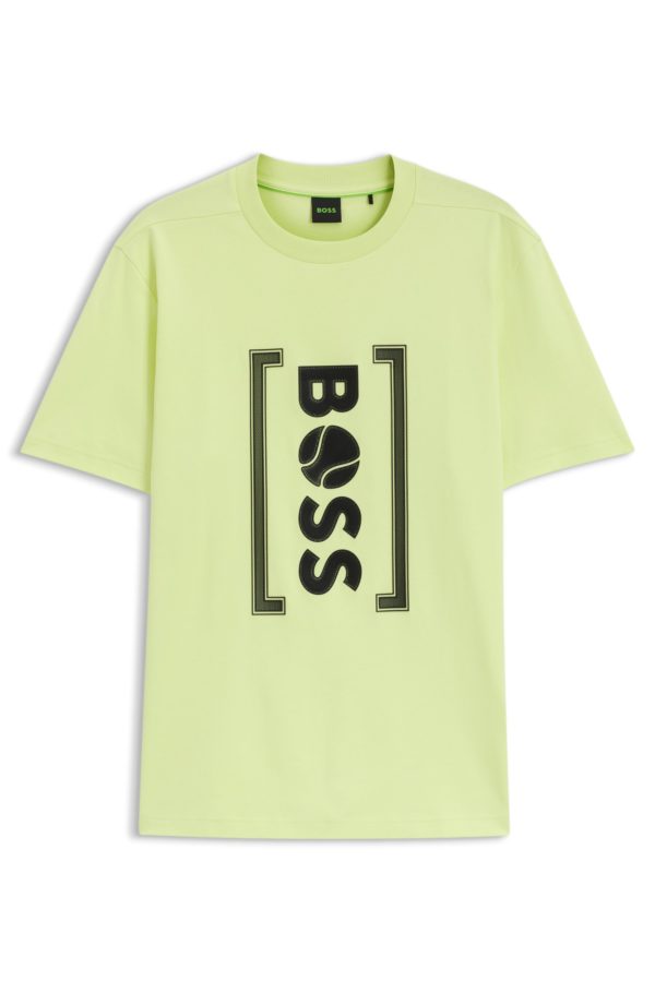 Hugo Boss T-shirt Relaxed avec logo imprimé en mesh d’inspiration tennis