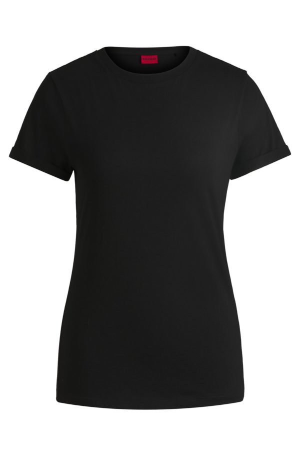Hugo Boss T-shirt de pyjama Slim en coton avec imprimé logoté au dos