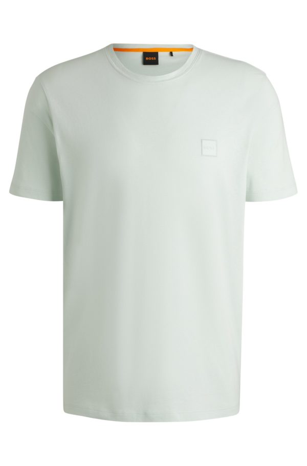 Hugo Boss T-shirt en jersey de coton avec patch logoté