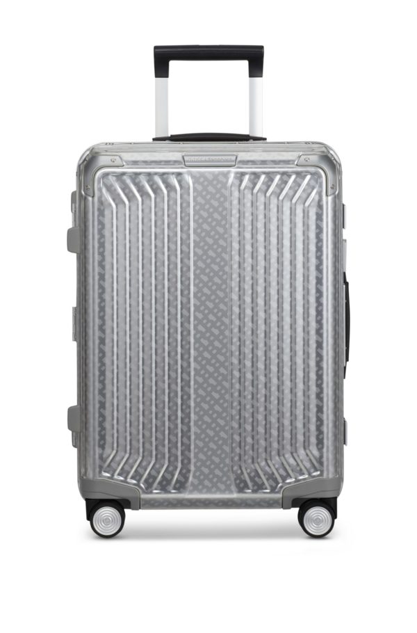 Hugo Boss Valise cabine BOSS x Samsonite en aluminium argenté