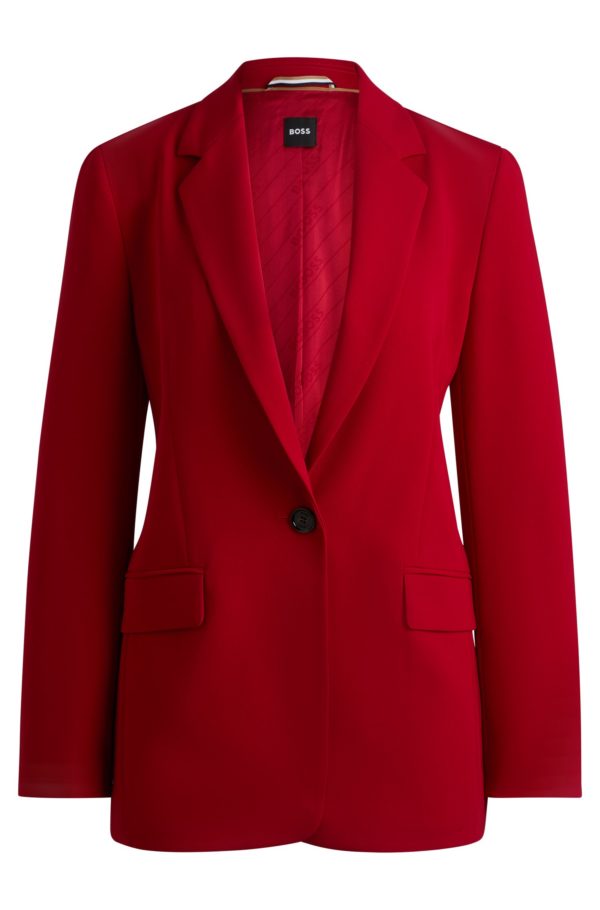 Hugo Boss Veste Regular en crêpe infroissable