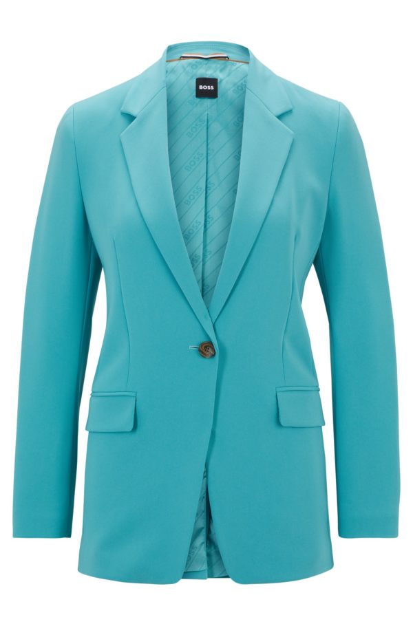 Hugo Boss Veste Regular en crêpe infroissable