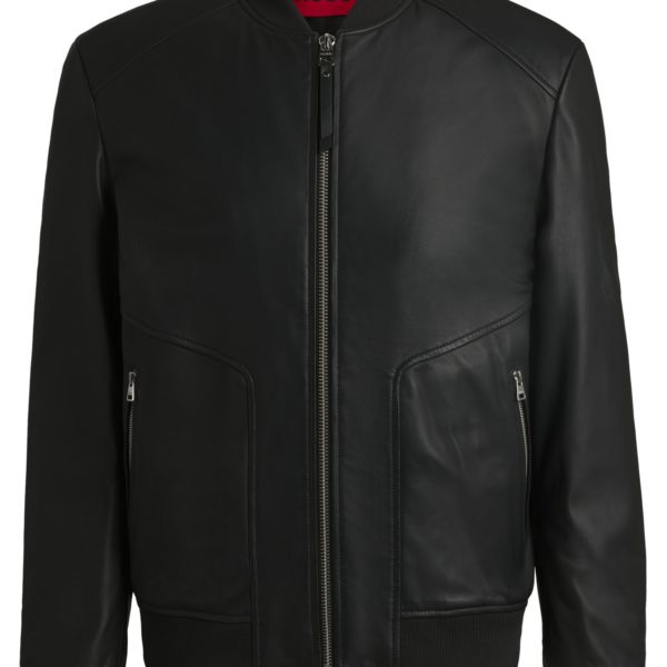 Hugo Boss Veste Slim en cuir