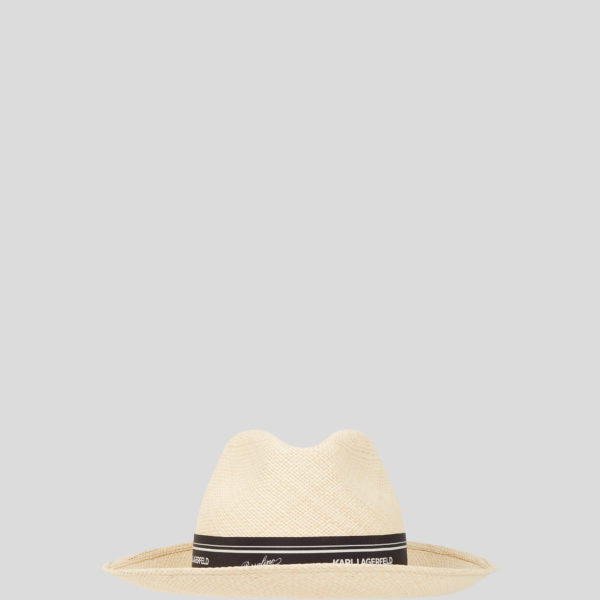 Karl Lagerfeld, Chapeau Panama Kl X Borsalino, Femme, Naturel, Taille: XS