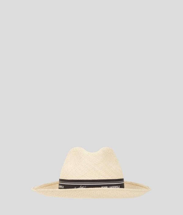 Karl Lagerfeld, Chapeau Panama Kl X Borsalino, Femme, Naturel, Taille: XS