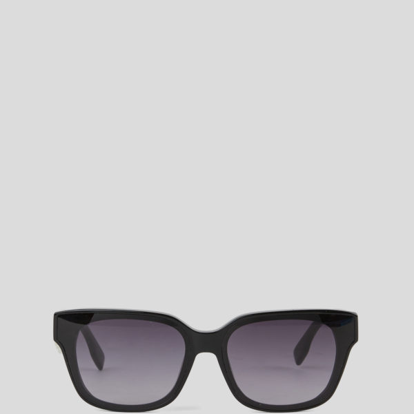 Karl Lagerfeld, Lunettes De Soleil Logo Découpé Karl Signature, Femme, Noir, Taille: L00