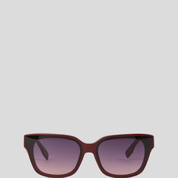 Karl Lagerfeld, Lunettes De Soleil Logo Découpé Karl Signature, Femme, Vin profond, Taille: L00