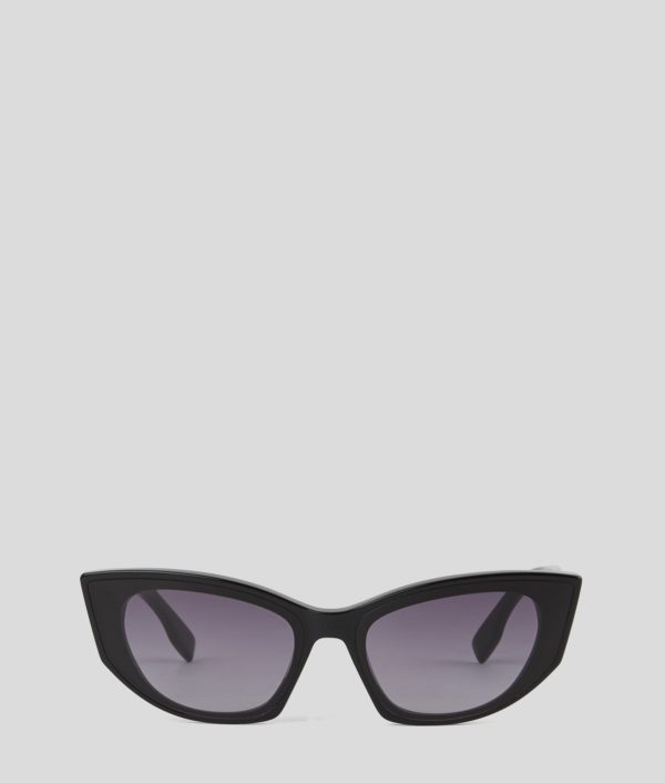 Karl Lagerfeld, Lunettes De Soleil Logo Découpé Karl Signature, Femme, Noir, Taille: L00