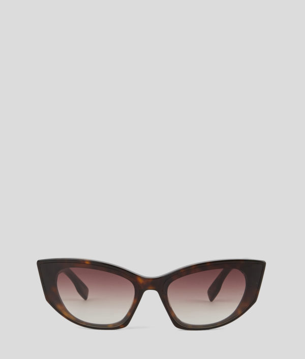 Karl Lagerfeld, Lunettes De Soleil Logo Découpé Karl Signature, Femme, Tortue Foncée, Taille: L00