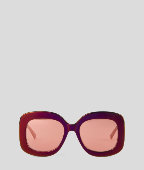 Karl Lagerfeld, Lunettes De Soleil Space Jam, Femme, Vin profond, Taille: L00