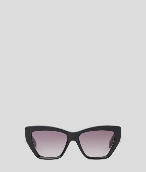 Karl Lagerfeld, Lunettes De Soleil Avec Logo Découpé Karl Signature, Femme, Noir, Taille: L00