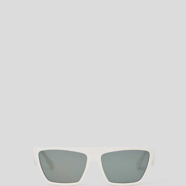 Karl Lagerfeld, Lunettes De Soleil Avec Logo Karl, Homme, Blanc, Taille: L00