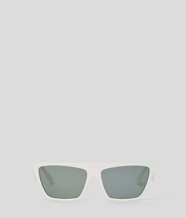 Karl Lagerfeld, Lunettes De Soleil Avec Logo Karl, Homme, Blanc, Taille: L00