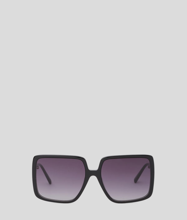 Karl Lagerfeld, Lunettes De Soleil Avec Logo Karl, Femme, Noir, Taille: L00
