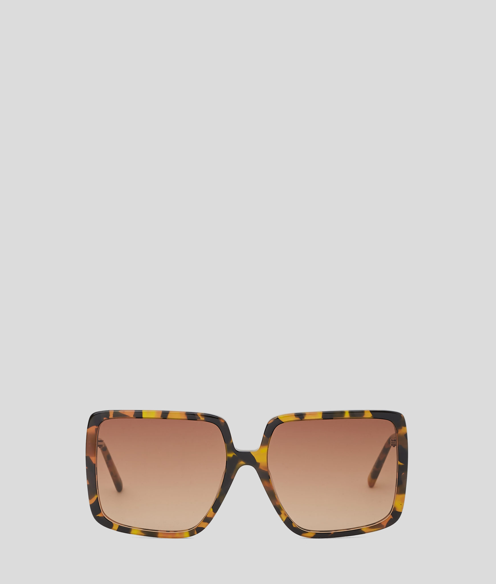 Karl Lagerfeld, Lunettes De Soleil Avec Logo Karl, Femme, Marbre brun, Taille: L00