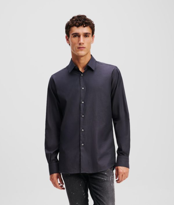 Karl Lagerfeld, Chemise À Boutons, Homme, Carbone, Taille: L44