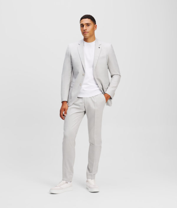Karl Lagerfeld, Costume Deux Pièces À Boutonnage Simple, Homme, Argent, Taille: L56