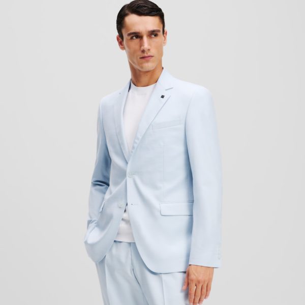 Karl Lagerfeld, Costume Deux Pièces À Boutonnage Simple, Homme, Bleu Clair, Taille: L56
