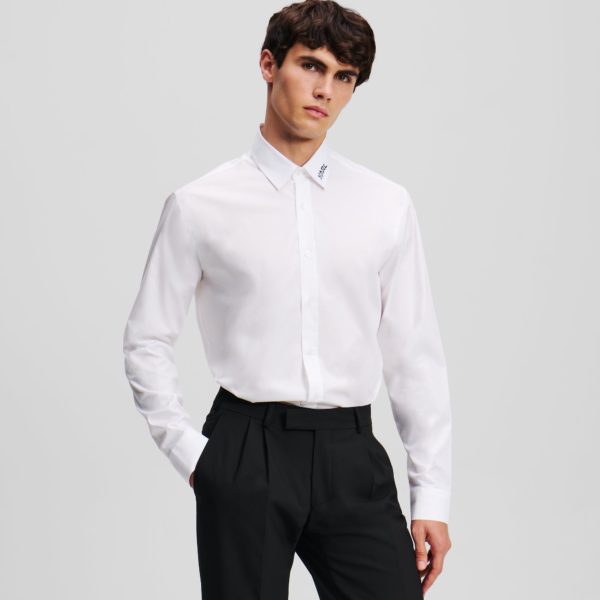 Karl Lagerfeld, Chemise À Boutons, Homme, Blanc, Taille: LXXL