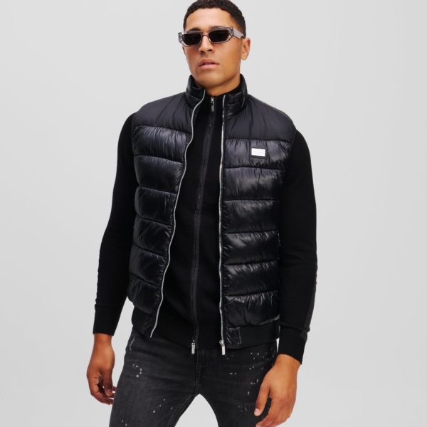 Karl Lagerfeld, Gilet Matelassé, Homme, Noir, Taille: L58