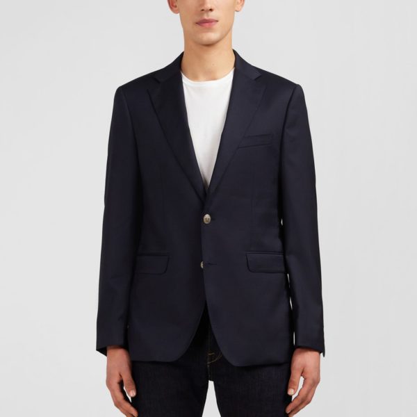 Blazer Bleu Marine 100 % Laine Eden Park
