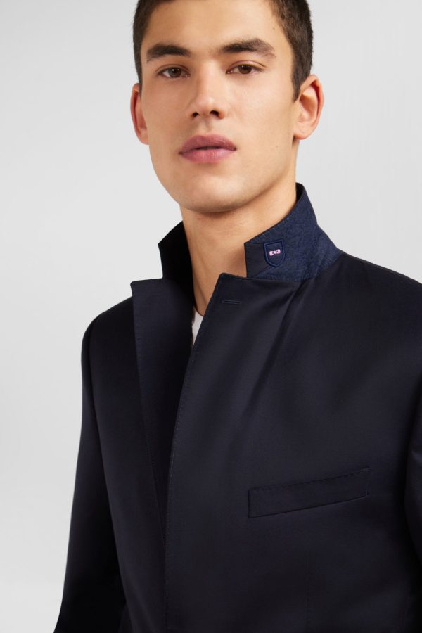 Blazer Bleu Marine 100 % Laine Eden Park – Image 2