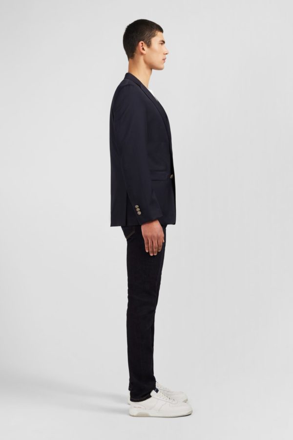 Blazer Bleu Marine 100 % Laine Eden Park – Image 5