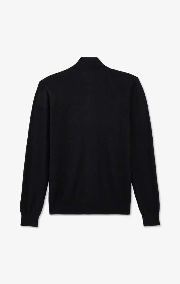 Cardigan Noir Zippé En Coton Eden Park – Image 3