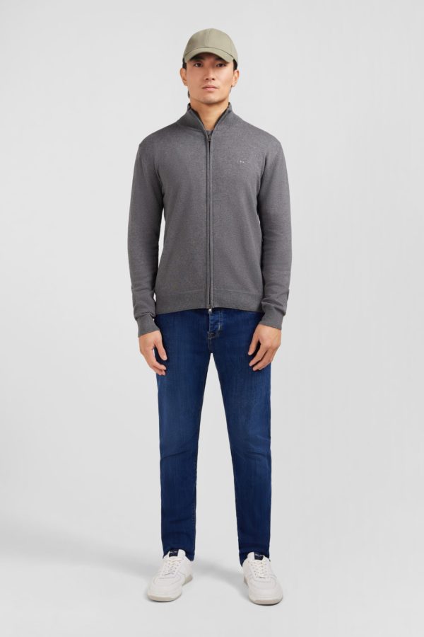 Cardigan Gris Zippé En Coton Eden Park – Image 6