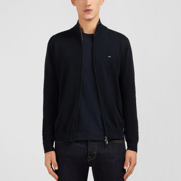 Cardigan Noir Zippé En Coton Eden Park
