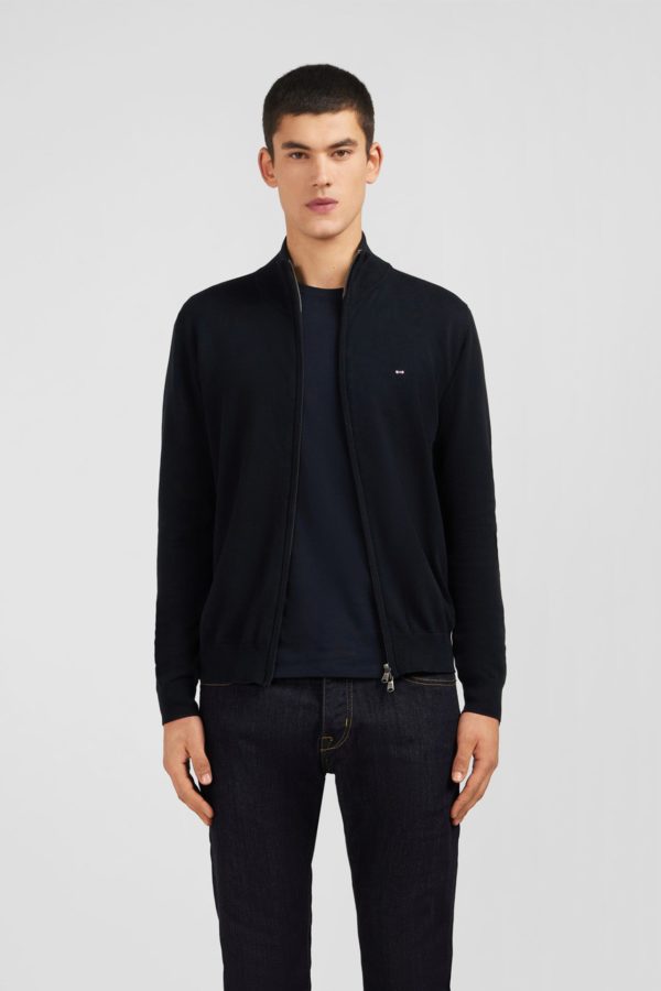 Cardigan Noir Zippé En Coton Eden Park