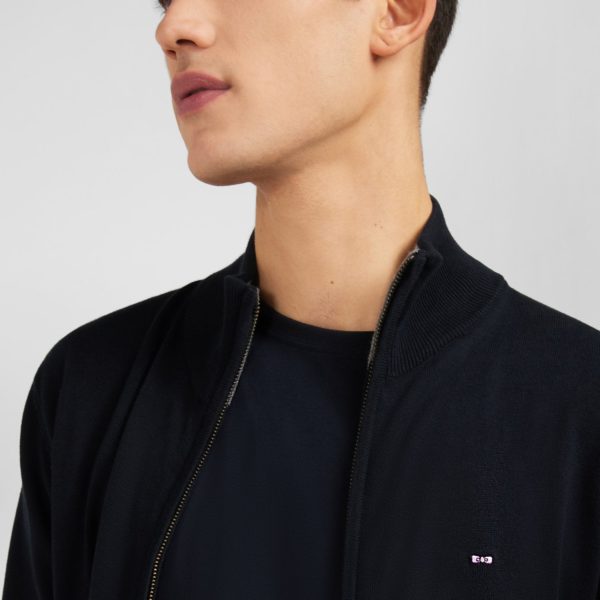 Cardigan Noir Zippé En Coton Eden Park
