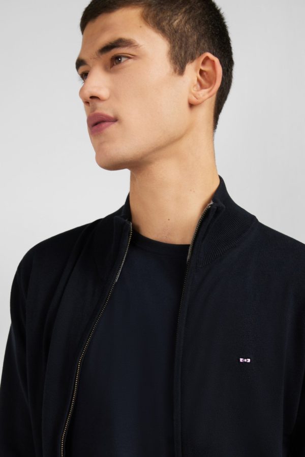 Cardigan Noir Zippé En Coton Eden Park – Image 2