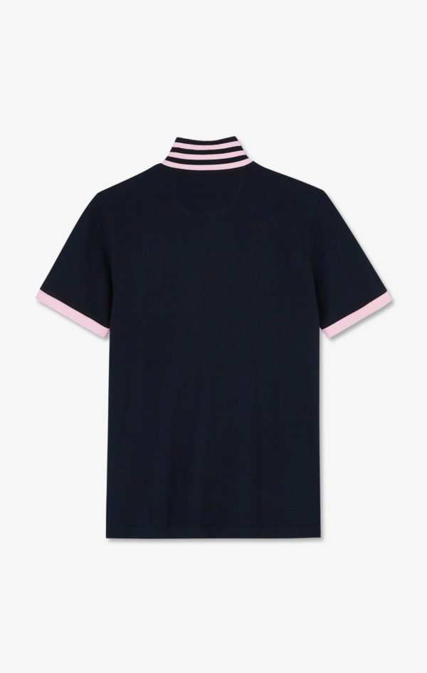 Polo Bleu Marine En Coton Pima Avec Détails Contrastés Eden Park – Image 3