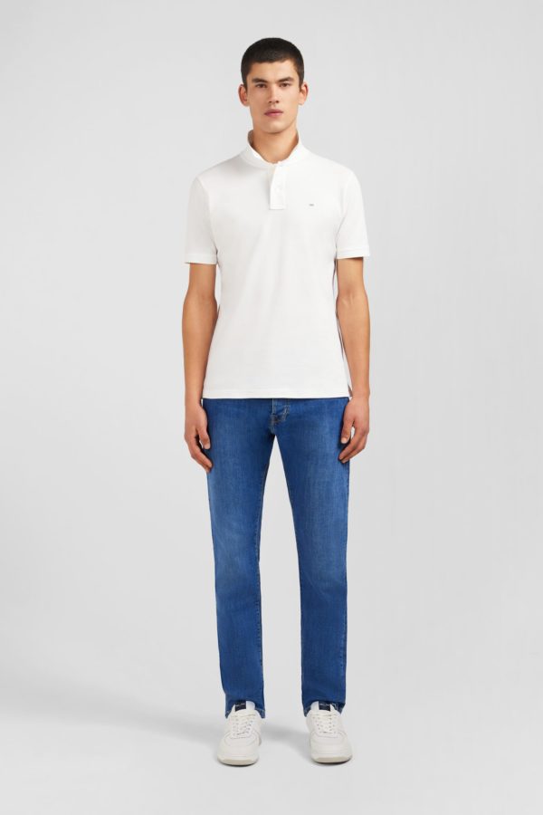 Polo Blanc En Coton Pima Stretch Eden Park – Image 6