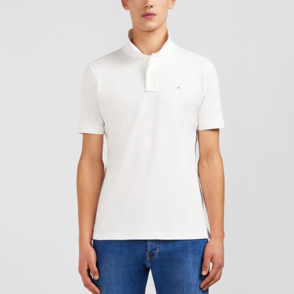 Polo Blanc En Coton Pima Stretch Eden Park