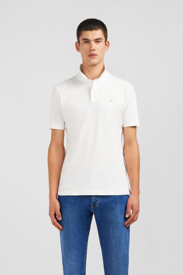 Polo Blanc En Coton Pima Stretch Eden Park