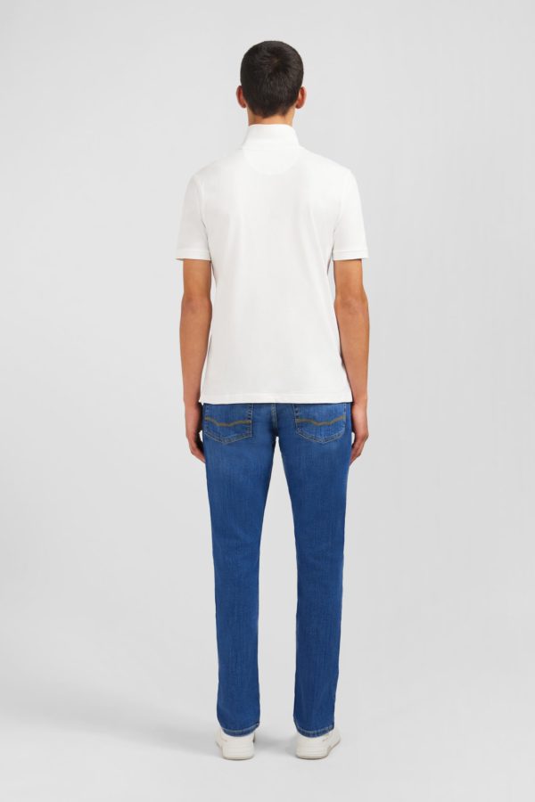 Polo Blanc En Coton Pima Stretch Eden Park – Image 5