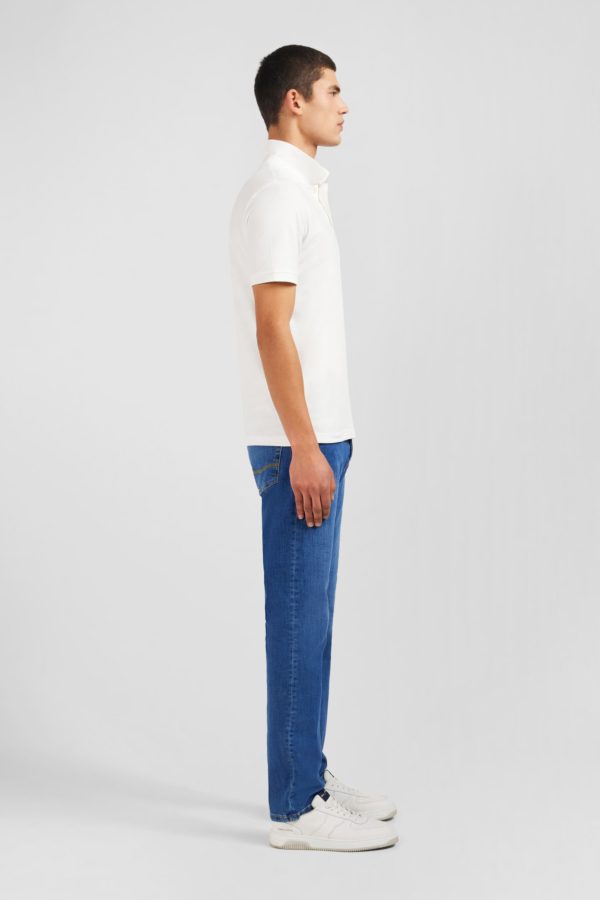 Polo Blanc En Coton Pima Stretch Eden Park – Image 4