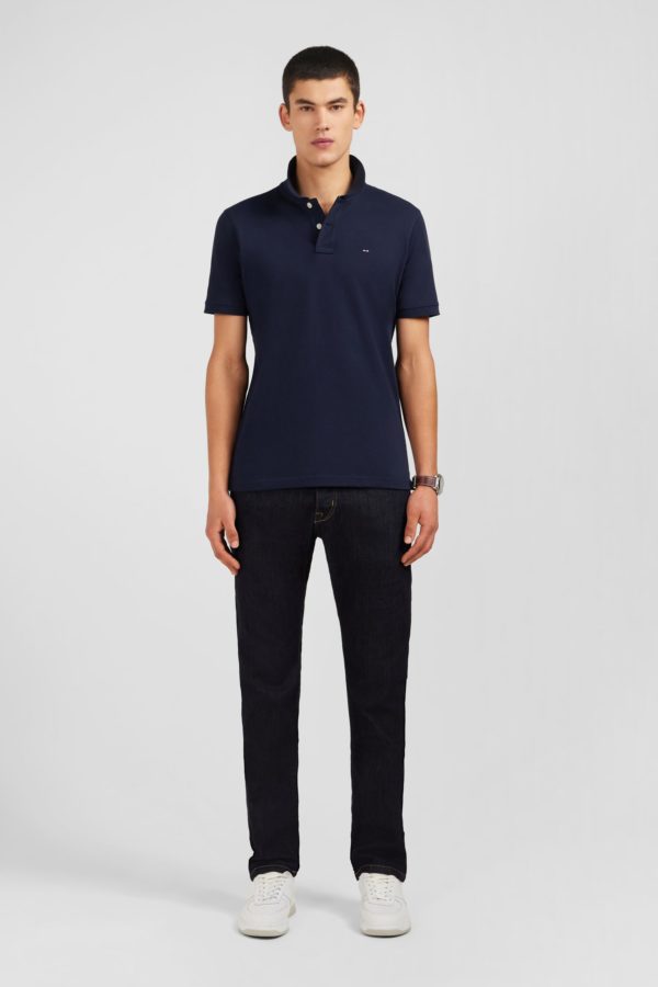 Polo Bleu Marine En Coton Pima Stretch Eden Park – Image 6