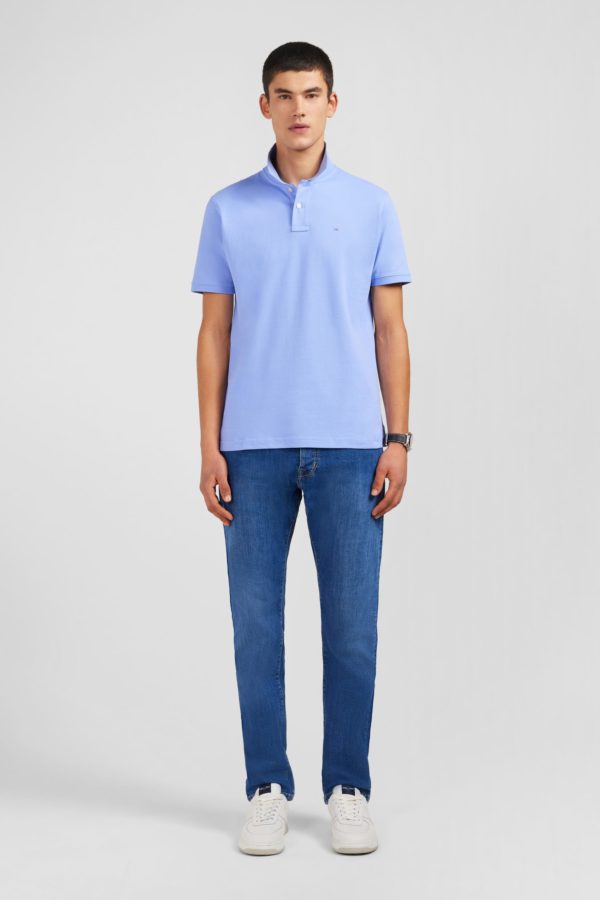 Polo Bleu En Coton Pima Stretch Eden Park – Image 6