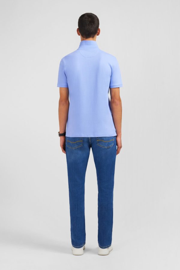 Polo Bleu En Coton Pima Stretch Eden Park – Image 5