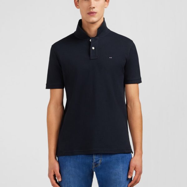Polo Noir En Coton Pima Stretch Eden Park