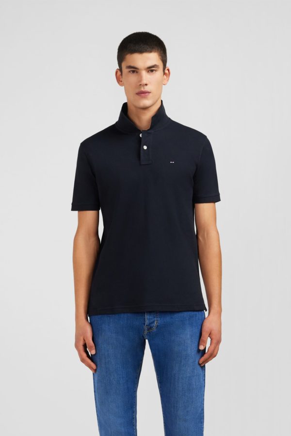 Polo Noir En Coton Pima Stretch Eden Park