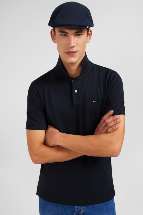 Polo Noir En Coton Pima Stretch Eden Park – Image 2