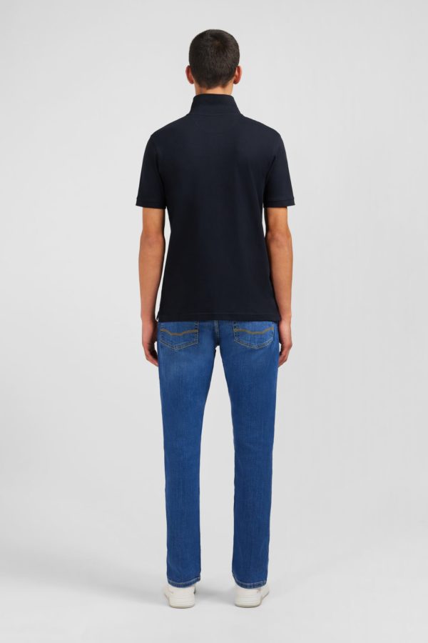 Polo Noir En Coton Pima Stretch Eden Park – Image 5