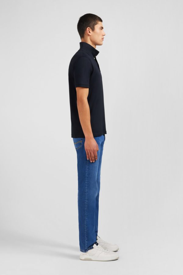 Polo Noir En Coton Pima Stretch Eden Park – Image 4